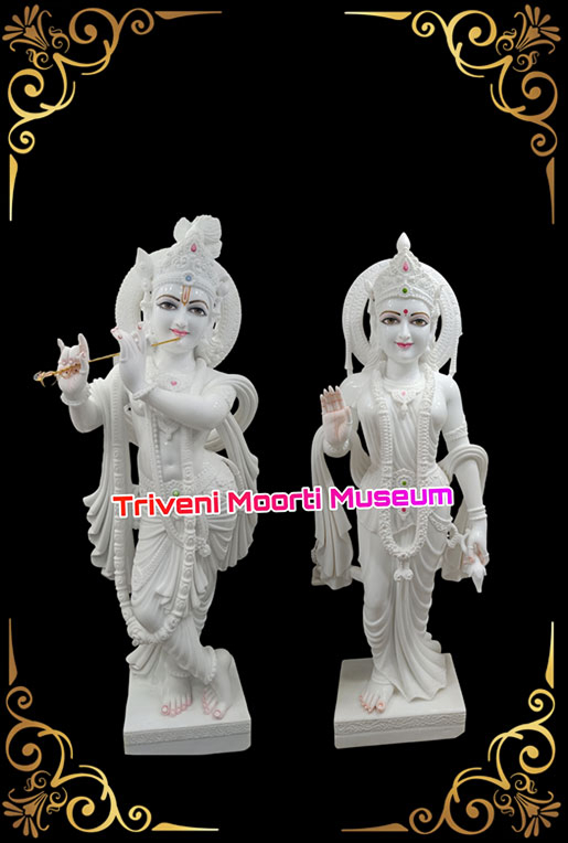 Radha Krishna Marble Staue