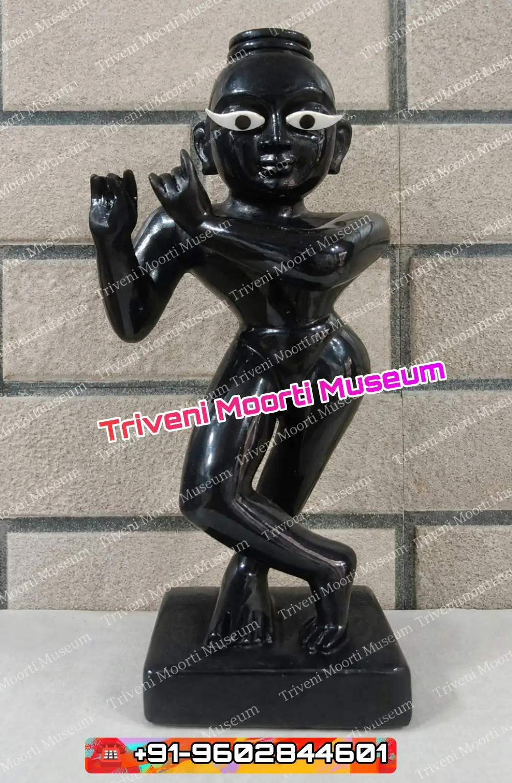 Black Marble Radharaman Ji Statue