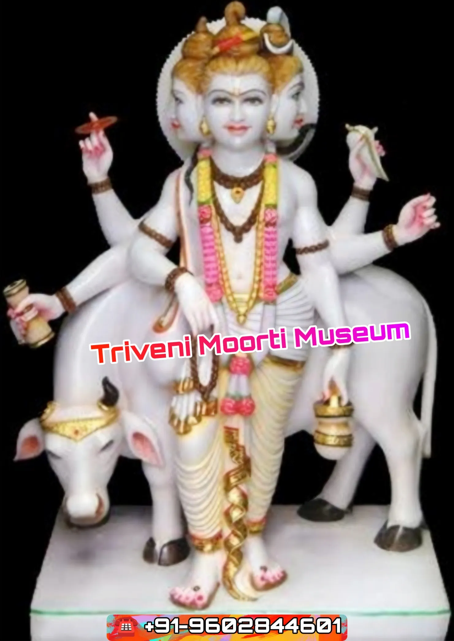 Marble Dattatreya Statue For Home