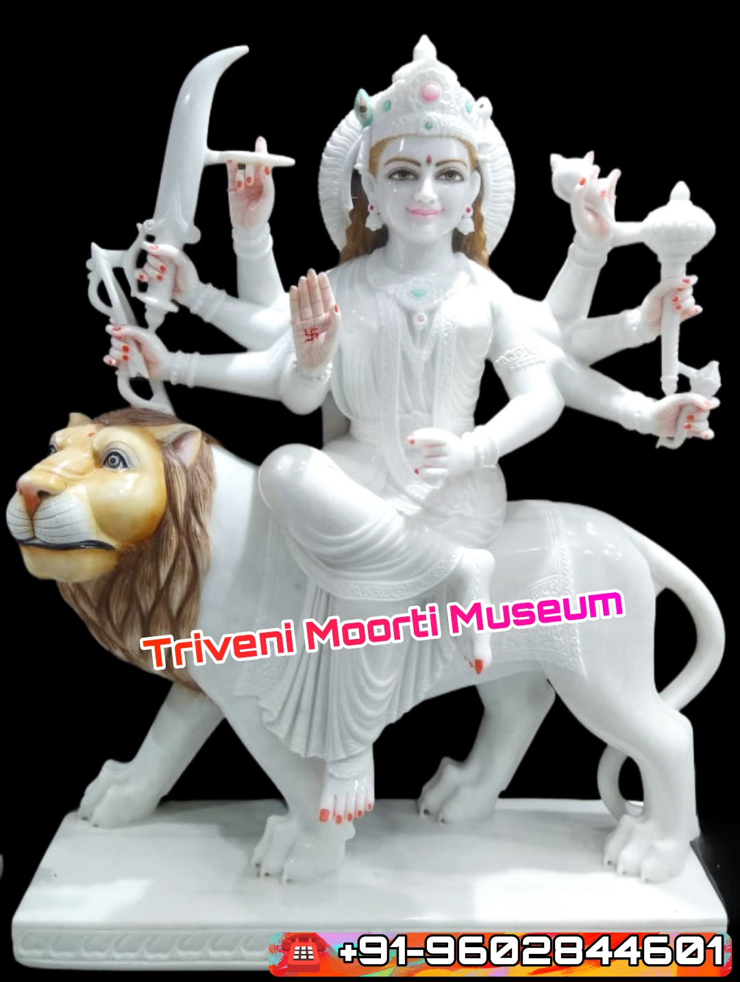 Durga Maa Marble Statue in 5 Feet