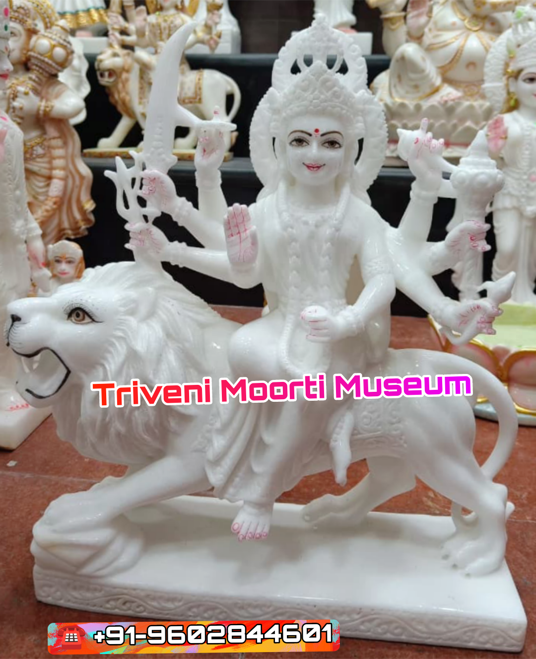 Marble Durga Maa Statue For Temple
