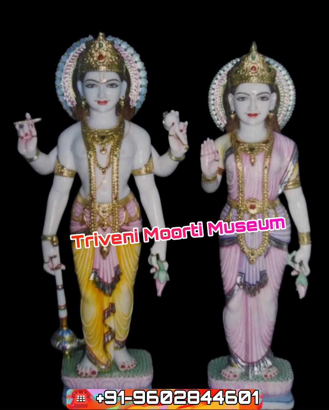Marble Laxmi Vishnu Ji Statue In 3 Feet